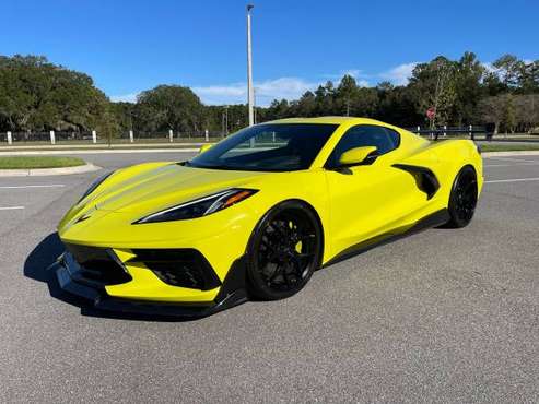 2022 Corvette 2LT Z51 GT2 seats Vossen wheels 5k mi Yellow C8 for sale in Jacksonville, FL