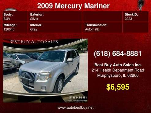 2009 Mercury Mariner I4 4dr SUV Call for Steve or Dean - cars & for sale in Murphysboro, IL