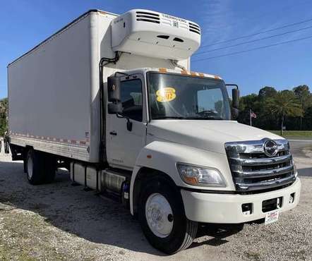 2012 Hino 268 Reefer/Refrigerated 7 6L diesel white truck for sale for sale in Clearwater, FL