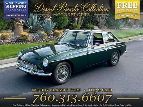 1967 MG GT Bristh Racing Green Coupe - Restored Coupe BEAUTIFUL for sale in Palm Desert , CA