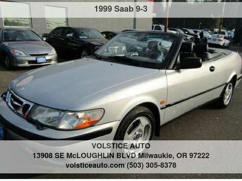 1999 SAAB 93 2dr CONVERTIBLE SILVER 104K MUST SEE ! - cars & for sale in Milwaukie, OR