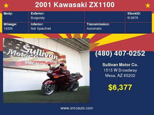 2001 Kawasaki ZX1100 Ninja for sale in Mesa, AZ
